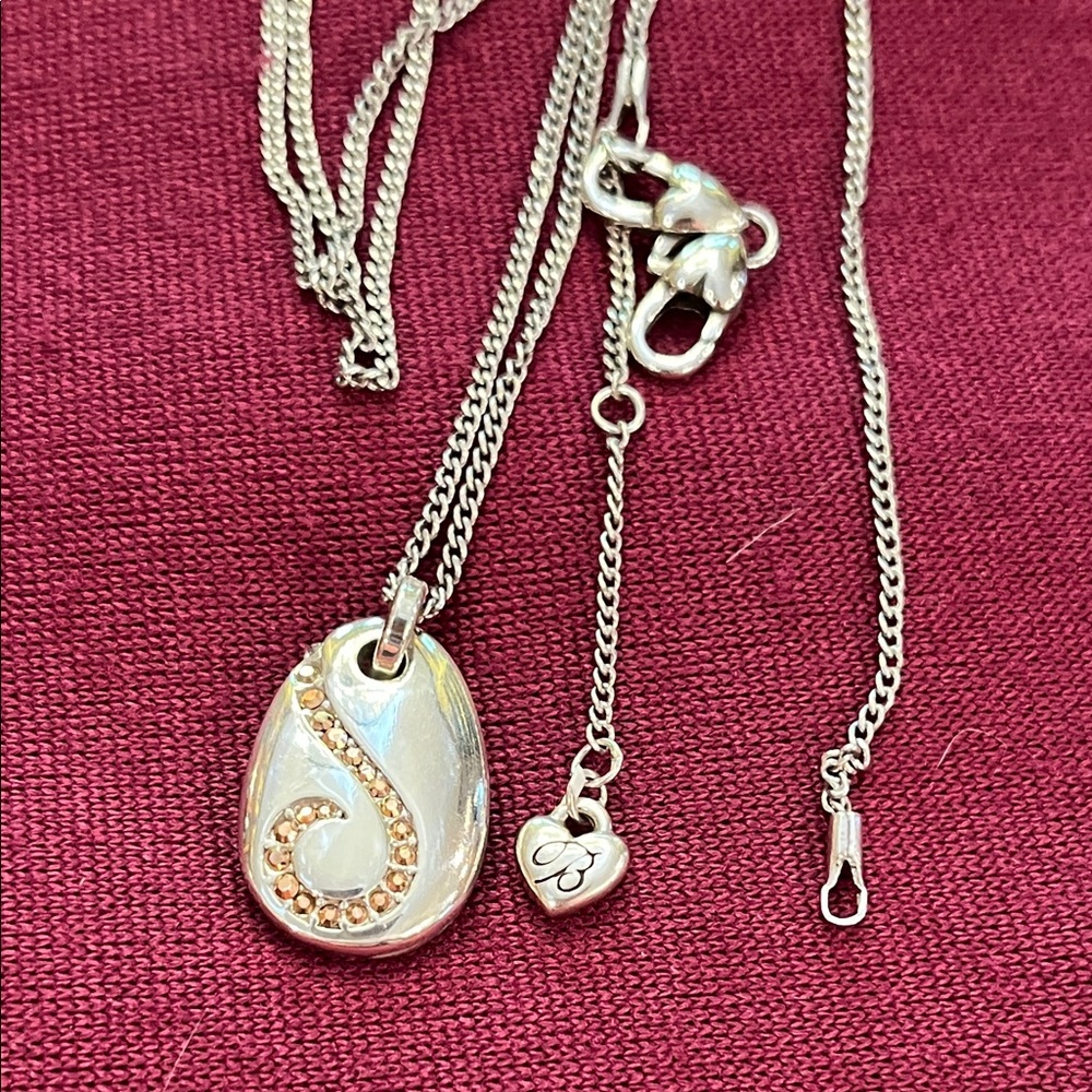 Retired Brighton droplets convertible reversible pendant adjustable necklace